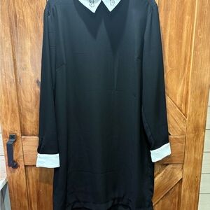 Victoria Beckham for Target Black Long Sleeve Dress with Bunny Collar